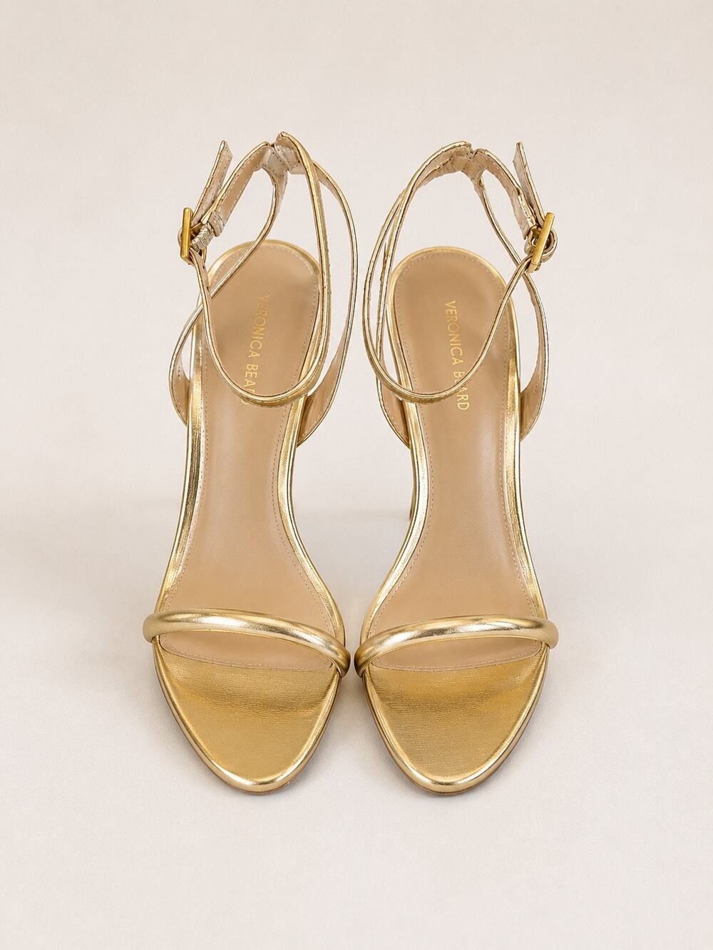 Veronica Beard Sylvie Sandals in Pale Gold Size 7 - Picture 1 of 7